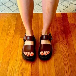 Dr. Martens VOSS WOMEN'S BRANDO LEATHER STRAP SANDALS- Size 8